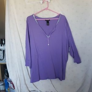 Plus size purple t-shirt